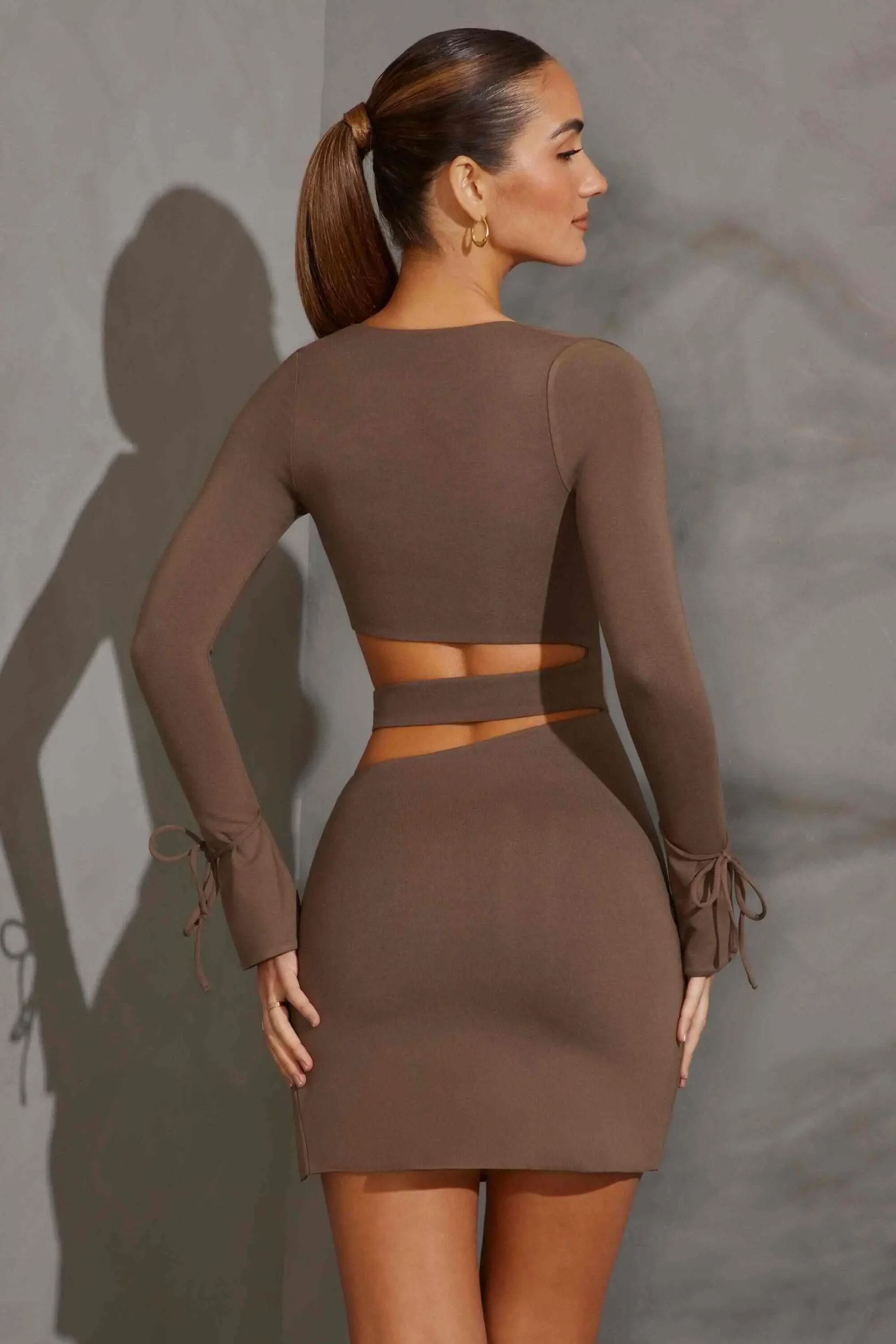Long Sleeve Cut Out Mini Dress - Image 2